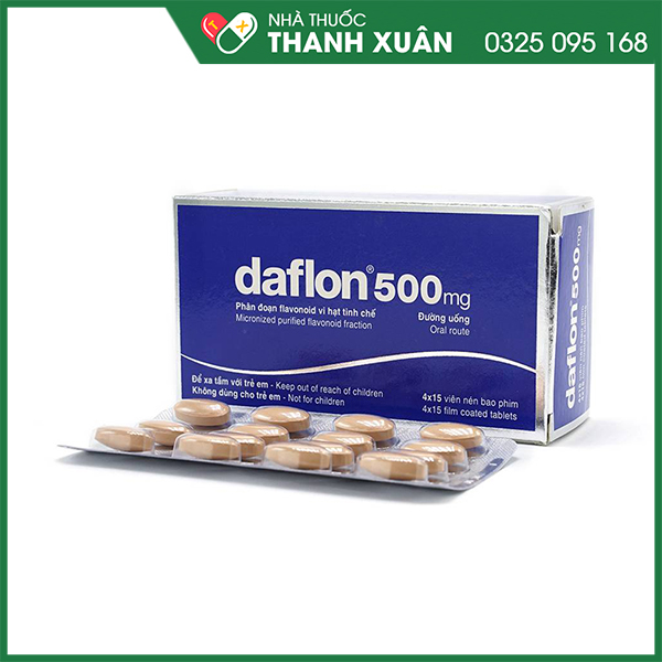 Daflon 500mg - Điều trị trĩ và suy dãn tĩnh mạch